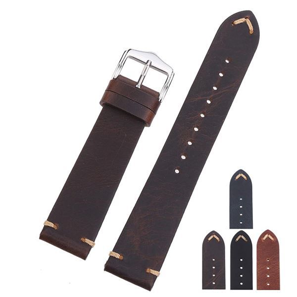 Features of Oil Waxed Genuine Leather Watch Strap